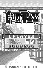 Gunpey title screen for WonderSwan